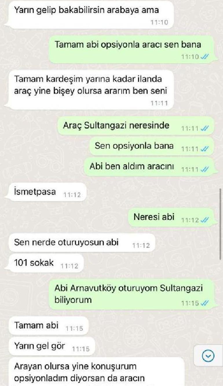 Sahte ilanla otomobilini satışa çıkardılar