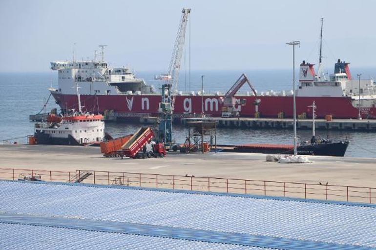 Ukraynadan Tekirdağa buğday getiren geminin yükü boşaltıldı