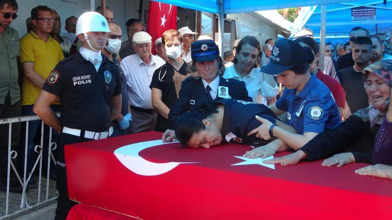 Mardindeki kazada şehit olan polis, Çanakkalede son yolculuğa uğurlandı
