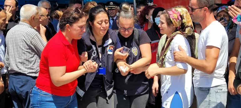 Mardindeki kazada şehit olan polis, Çanakkalede son yolculuğa uğurlandı
