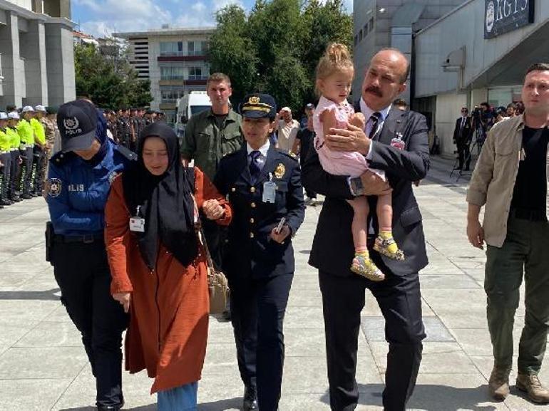 Şehit bekçi için İstanbul Emniyet Müdürlüğünde tören