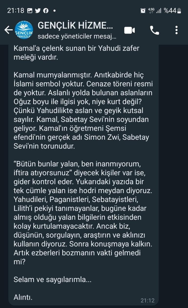 Müdürün Atatürk ve Anıtkabir’i Yahudilikle ilişkilendiren paylaşımına Valilik’ten soruşturma