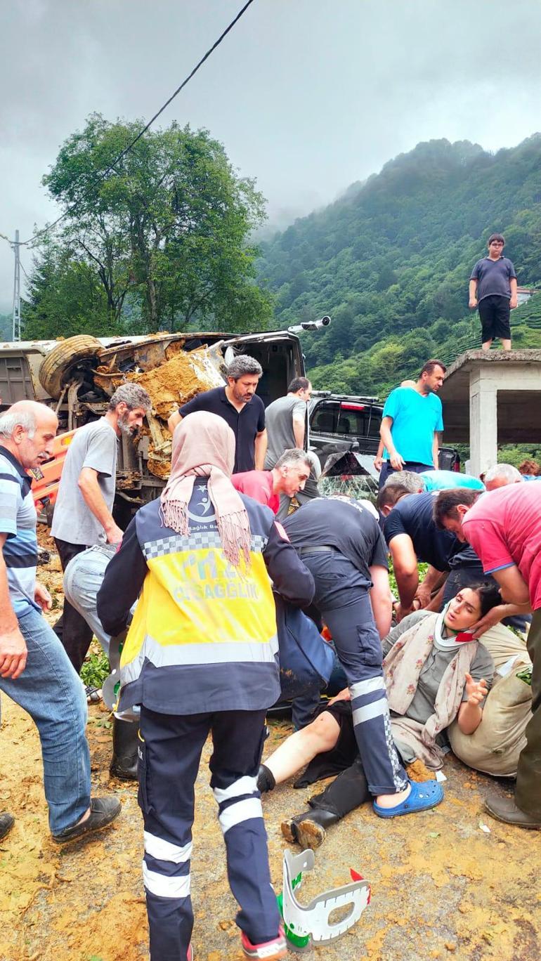 Rizedeki kazada yaralanan 8 kişi, ambulans uçakla ülkelerine götürüldü