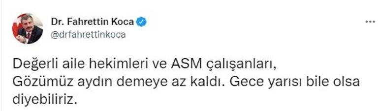 Bakan Koca: Gözümüz aydın demeye az kaldı