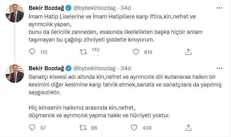 Bakan Bozdağ: İmam hatiplilere karşı çağ dışı zihniyeti şiddetle kınıyorum