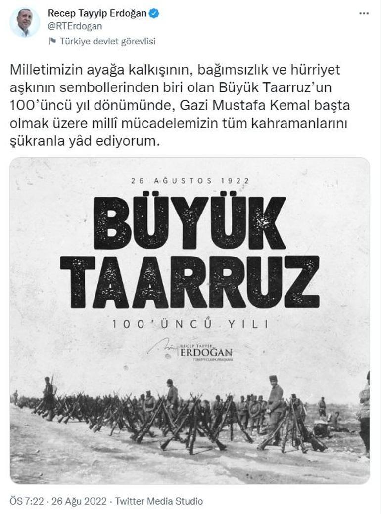 Cumhurbaşkanı Erdoğandan Büyük Taarruz mesajı