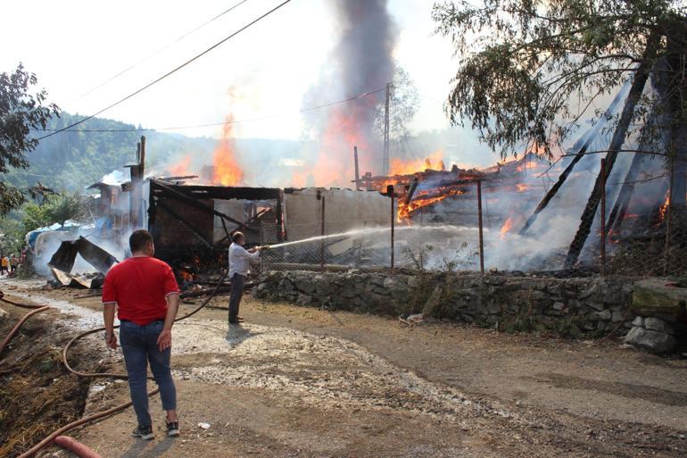 Kastamonuda köyde çıkan yangında 10 ev kül oldu