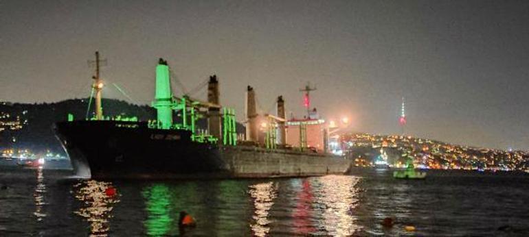 Bebekte kargo gemisi karaya oturdu