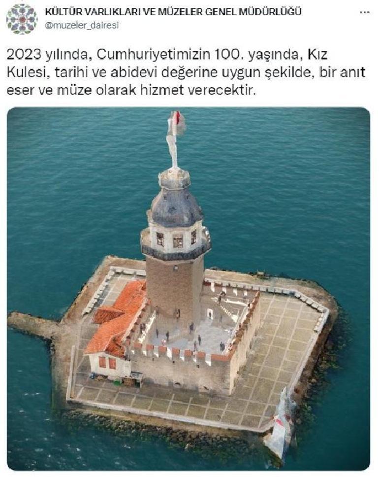 Kültür Varlıkları ve Müzeler Genel Müdürlüğünden Kız Kulesi açıklaması