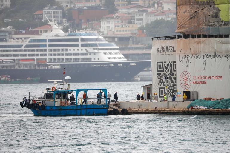 Kız Kulesinde incelemede bulunan Prof. Dr. Ahunbay: Sökülmesi gereken kısım sökülmüş