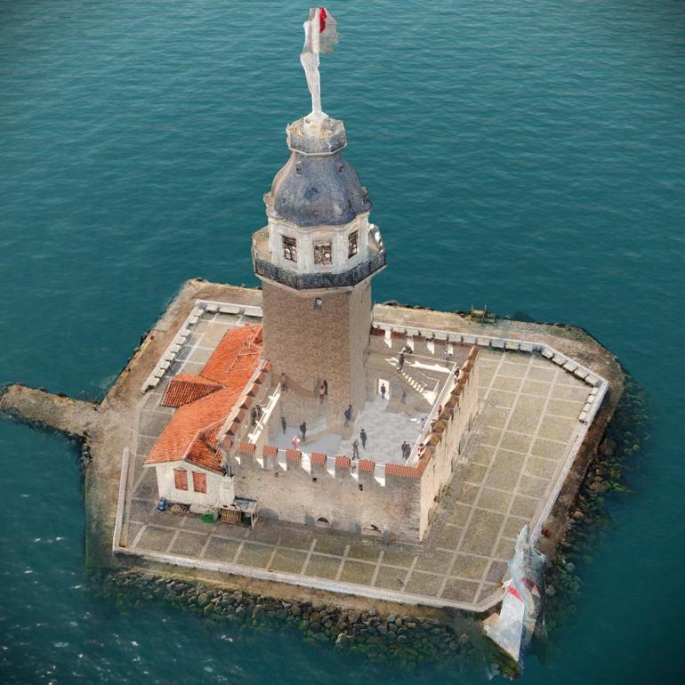 Kız Kulesinde incelemede bulunan Prof. Dr. Ahunbay: Sökülmesi gereken kısım sökülmüş