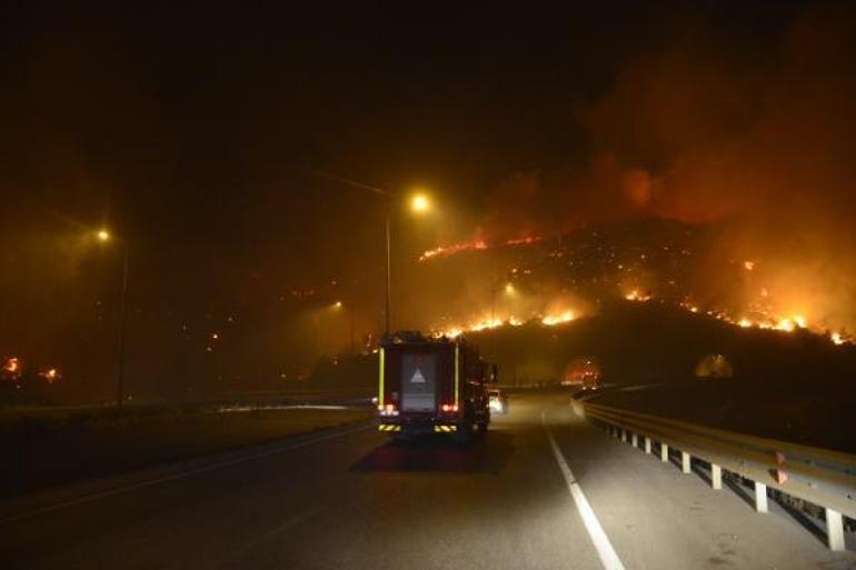 Mersinde orman yangını; 110 hane tahliye edildi