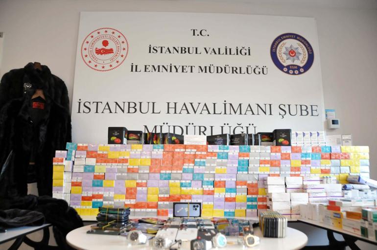 İstanbul Havalimanındaki denetimlerde 26 milyon lira değerinde kaçak malzeme ele geçirildi