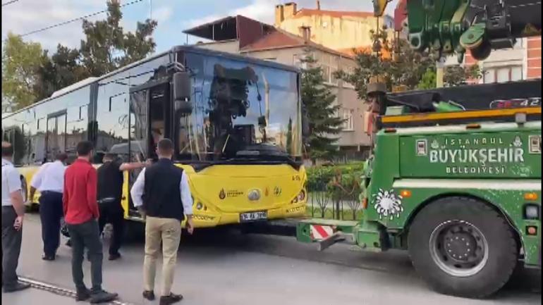 Güngörende tramvay yolunda kaza; seferler normale döndü
