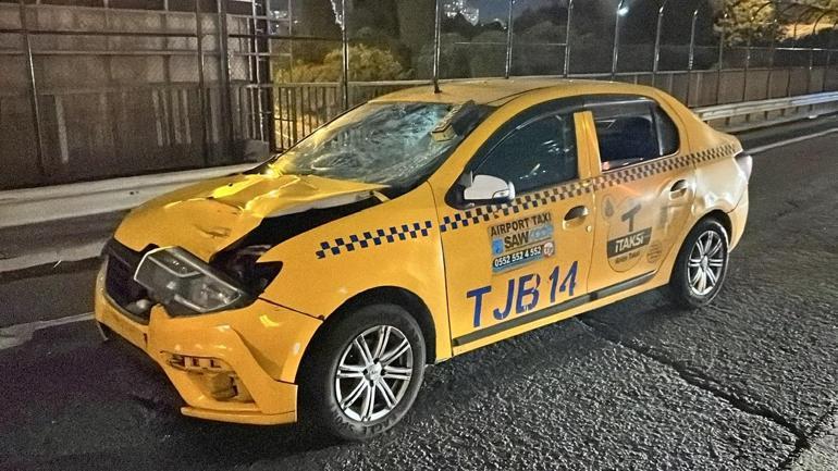 TEM Otoyolunda taksinin çarptığı yaya hayatını kaybetti