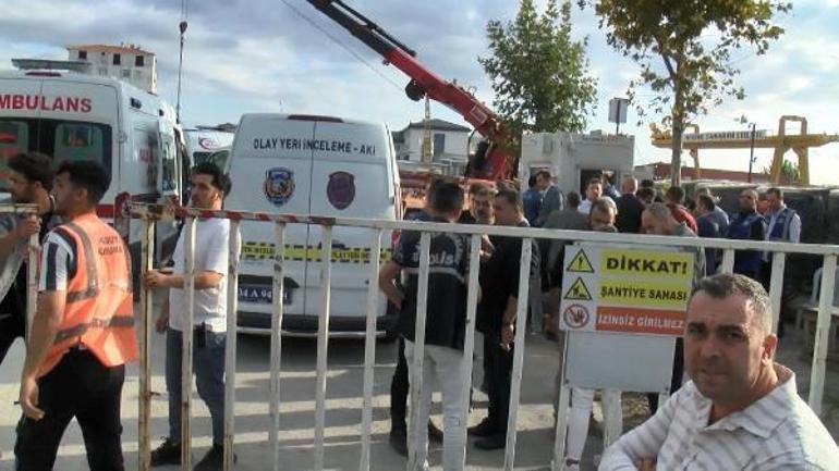 Sancaktepede vinç devrildi: 2 ölü 1 yaralı