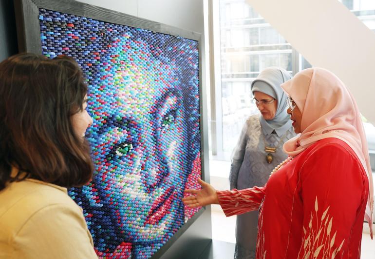 Emine Erdoğan, Fransız First Lady Brigitte Macron ile görüştü