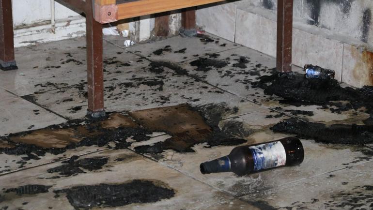 Tekel bayisine molotoflu saldırı