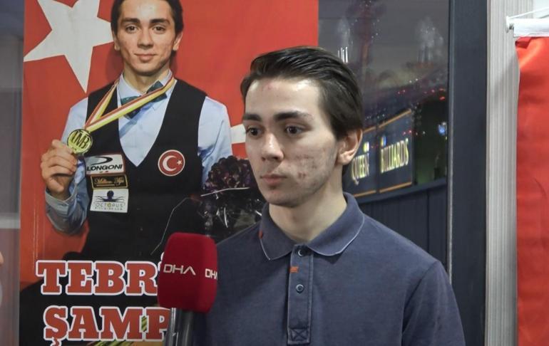 16 yaşındaki bilardocu Burak Haşhaşın gözü büyükler dünya şampiyonluğunda