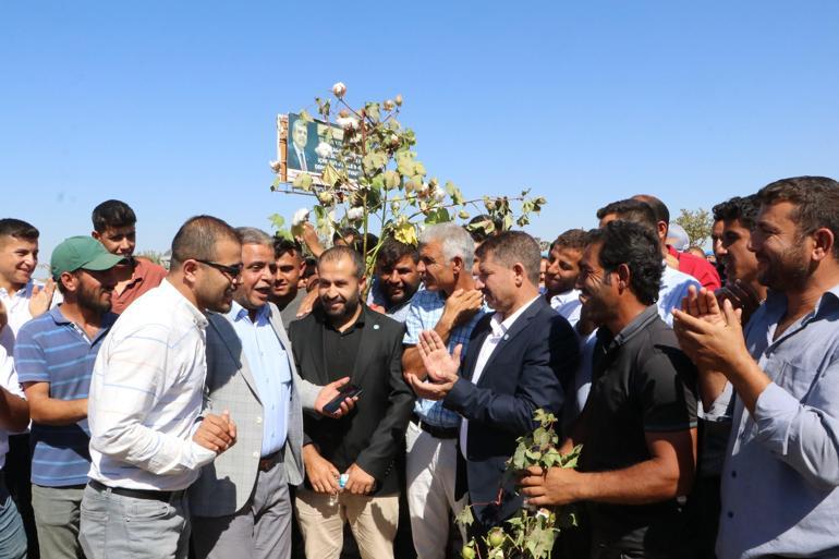 Şanlıurfada çiftçiler, pamuk fiyatının düşük olduğu gerekçesiyle eylem yaptı