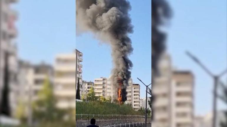 Baz istasyonunun alev topuna döndüğü anlar kamerada