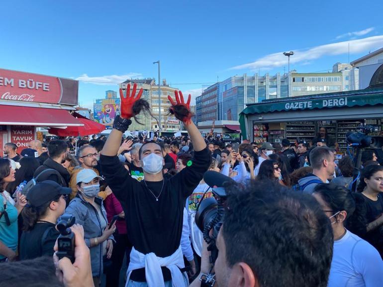 Kadıköyde Mahsa Amini eylemi