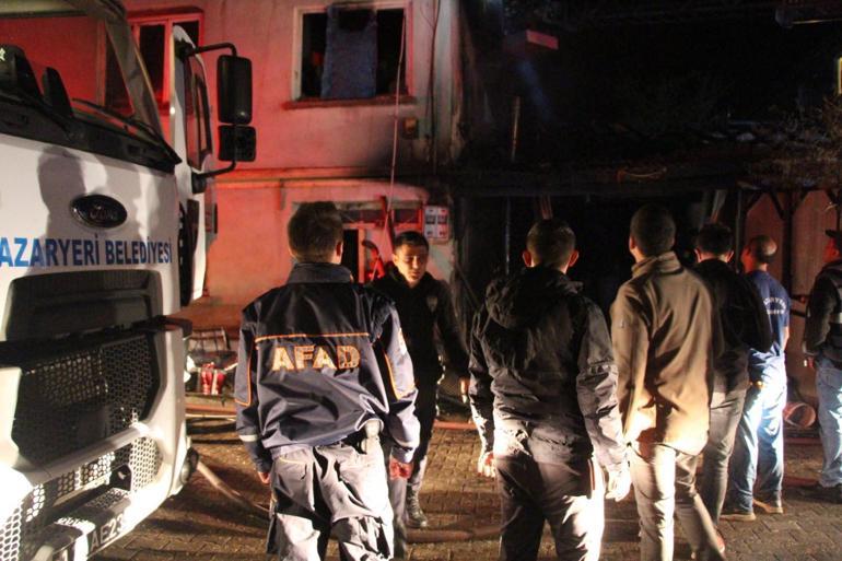 İş yeri yangını, 2 katlı eve sıçradı; çok sayıda tavuk öldü