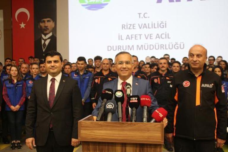 Türkiyenin en çok yağış alan ili Rizede, AFADa 137 personel takviyesi