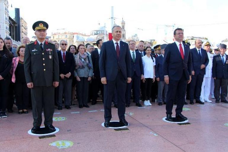 İstanbulun Kurtuluşunun 99. yıl dönümünde Taksimde tören düzenlendi