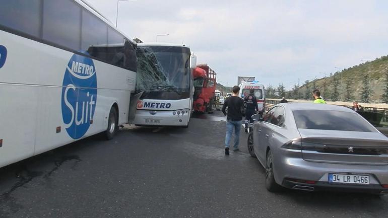 Yavuz Sultan Selim köprüsü girişinde zincirleme kaza: 5 yaralı