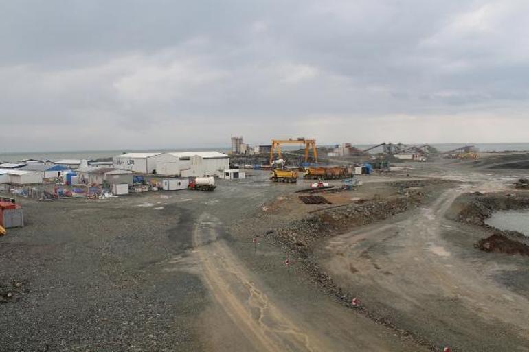 İyidere Lojistik Liman Projesinde deniz dolgusunun yüzde 30’u tamam