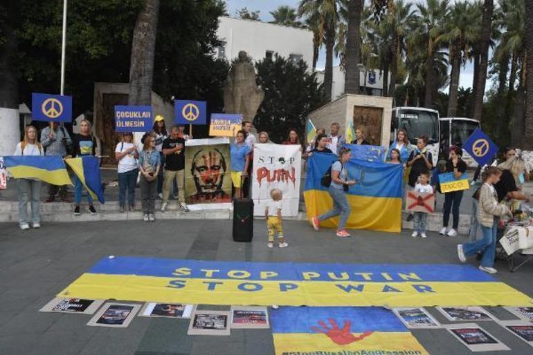 Bodrumda yaşayan Ukraynalılardan Rusyaya tepki