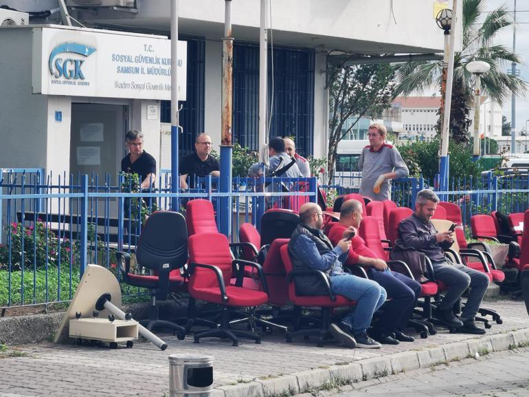 Samsunda kolonlarında korozyon tespit edilen SGK binasına tahliye