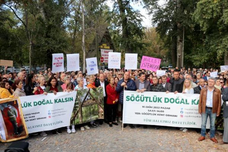 Edirnede kent ormanına millet bahçesi olmaması için insan zinciri eylemi