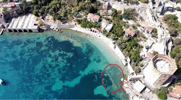 Alanya Kalesinde büyük keşif sert dalgalarla ortaya çıktı