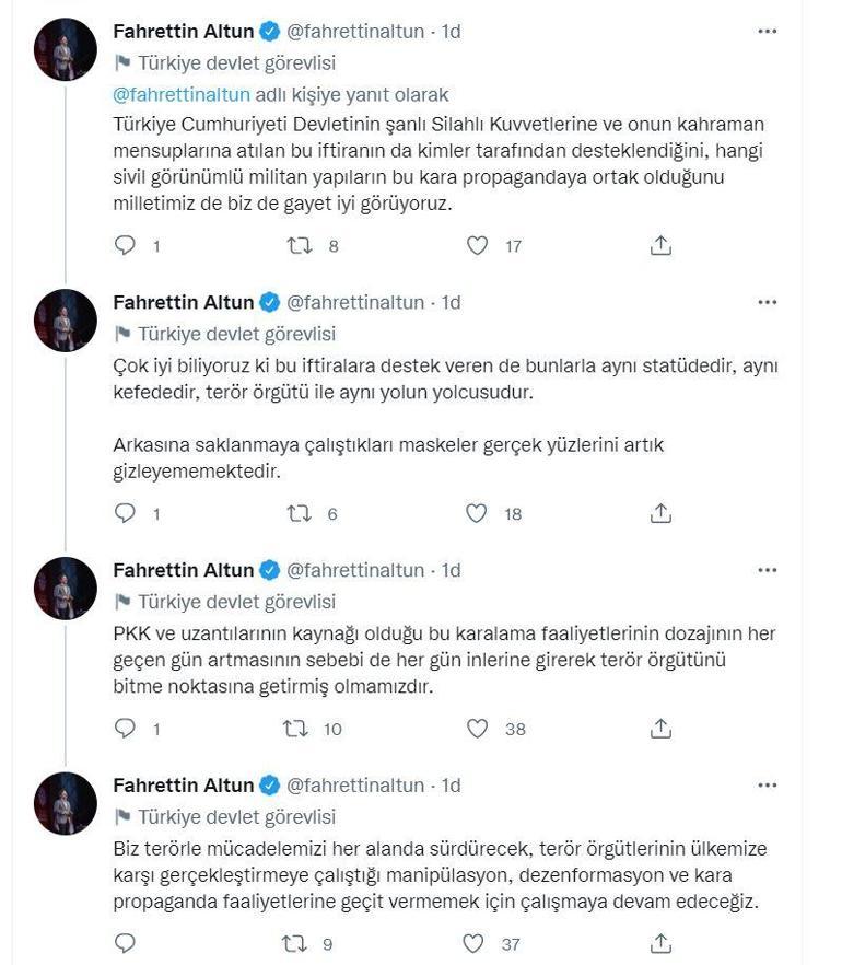 İletişim Başkanı Altundan kimyasal silah iddiasına tepki