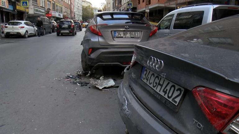 Güngörende 4 araca çarpıp kaçtı, o anlar kamerada