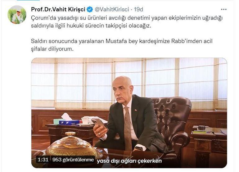 Bakan Kirişciden denetimde yaralanan şube müdürüne geçmiş olsun telefonu