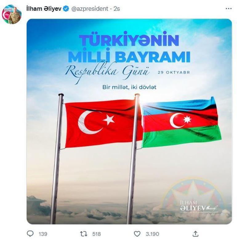 Dünyadan Türkiye’ye Cumhuriyet Bayramı kutlamaları