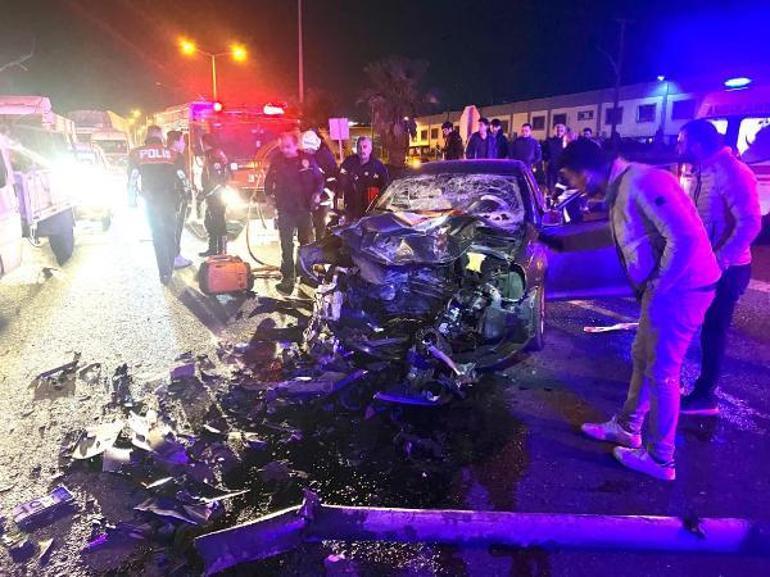 Başpehlivan ile 2 kişinin yaralandığı kaza kamerada