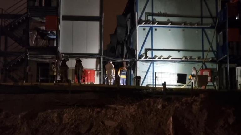 Ümraniyede inşaat şantiyesinde yangın; 1 işçi öldü, 3 işçi hastaneye kaldırıldı