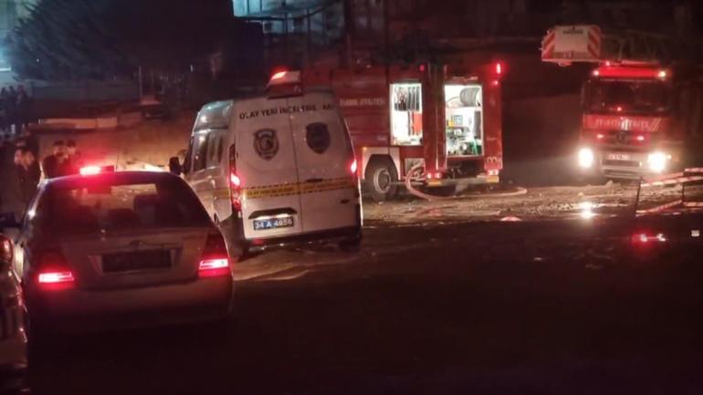 Ümraniyede inşaat şantiyesinde yangın; 1 işçi öldü, 3 işçi hastaneye kaldırıldı