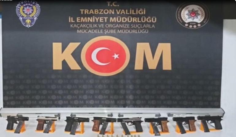 Trabzonda silahlı suç örgütlerine operasyon, polis kamerasında