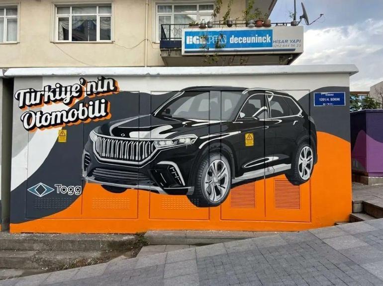 Trafo binası, Toggun grafitisi ile renklendi