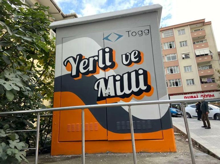 Trafo binası, Toggun grafitisi ile renklendi