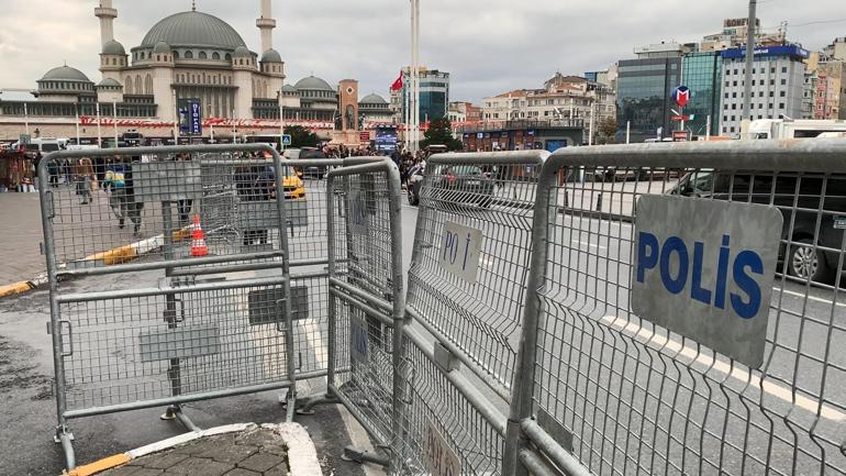 Taksimde yoğun güvenlik önlemi