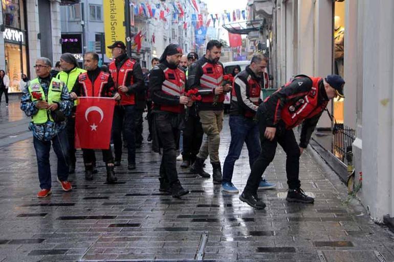 Motosiklet Platformu Üyeleri İstiklal Caddesindeki saldırıda hayatını kaybedenleri andı