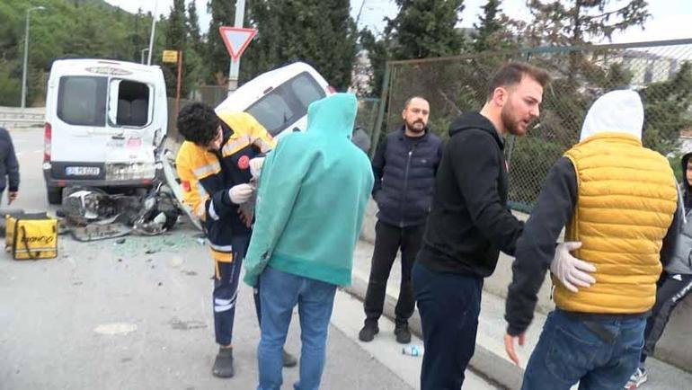 Maltepede takla atan aracın altında kalmaktan son anda kurtuldu