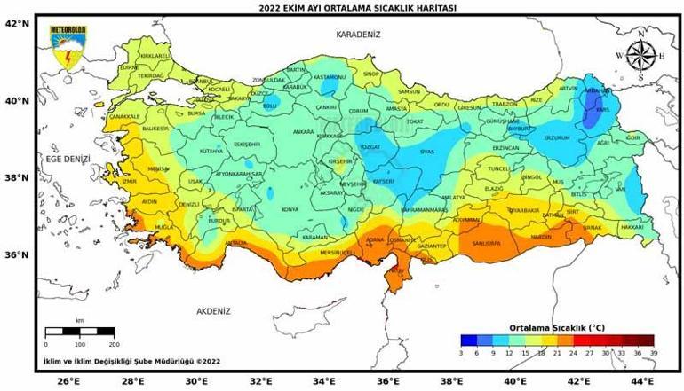 Ekimde, Antalyada 41,2 derece ile sıcaklık rekoru