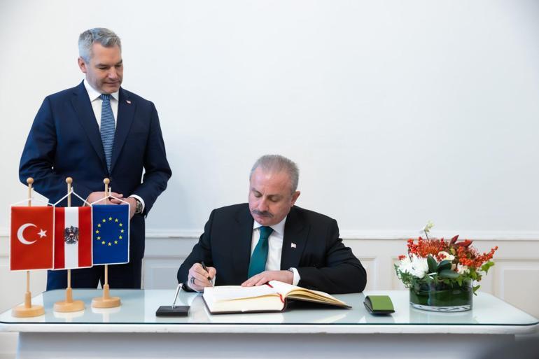 TBMM Başkanı Şentop, Avusturya Başbakanı ile görüştü